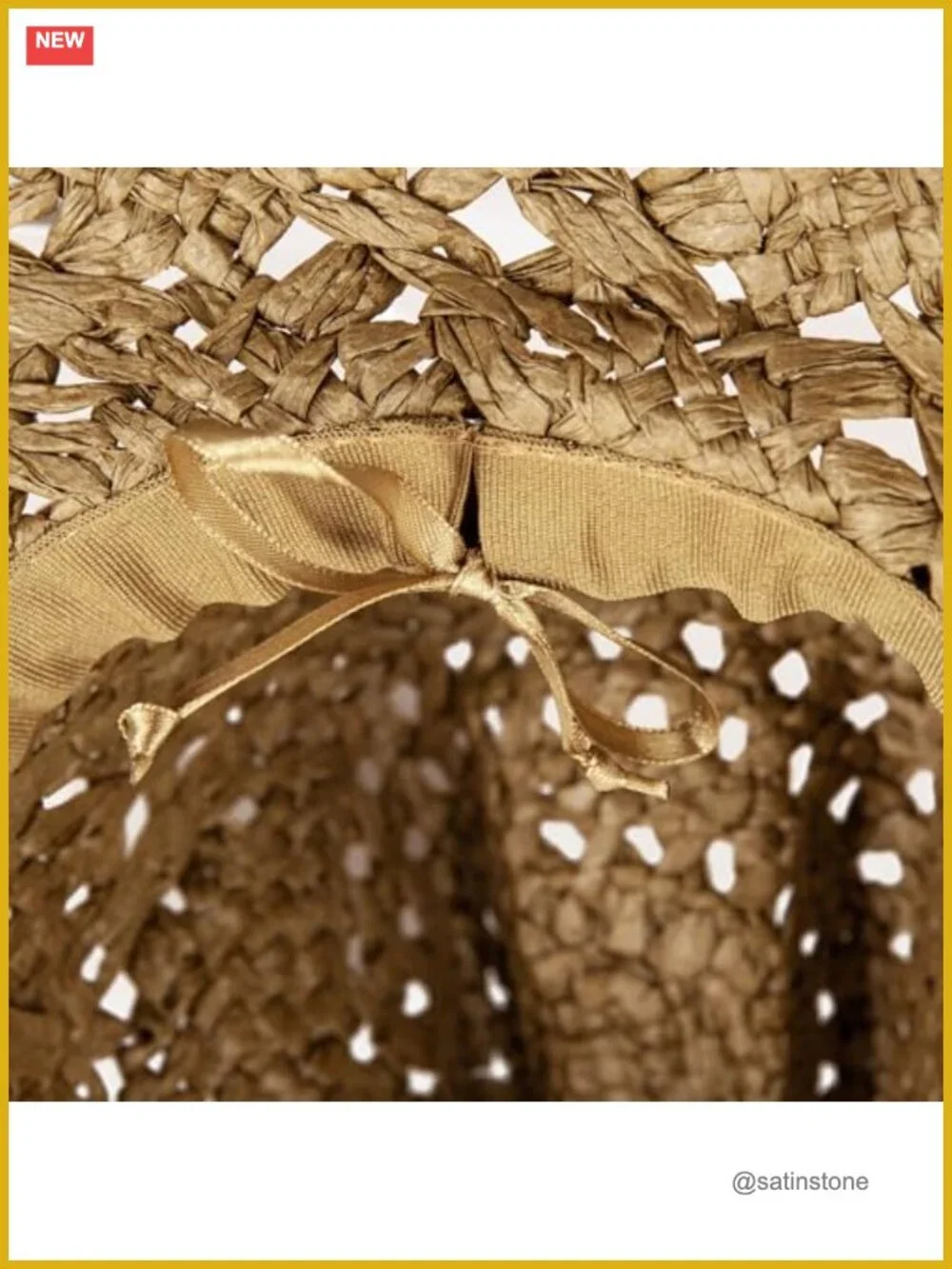 Woven Straw Cowboy Hat with Rope Detail, Wide Brim Sun Protection, Adjustable